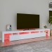 Mueble de TV con luces LED blanco 260x36,5x40 cm