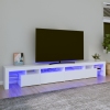 Mueble de TV con luces LED blanco 260x36,5x40 cm