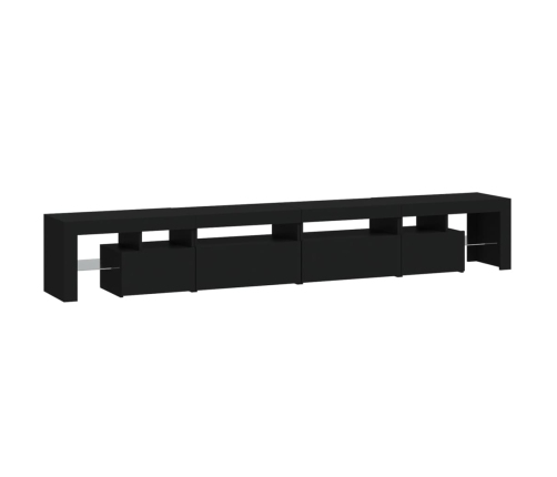 Mueble de TV con luces LED Negro 260x36,5x40 cm