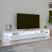 Mueble de TV con luces LED blanco brillante 260x36,5x40 cm