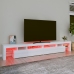 vidaXL Mueble de TV con luces LED blanco brillante 260x36,5x40 cm