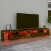 Mueble de TV con luces LED color roble ahumado 260x36,5x40 cm