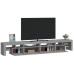 Mueble de TV con luces LED gris Sonoma 260x36,5x40 cm