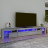 Mueble de TV con luces LED gris Sonoma 260x36,5x40 cm