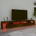 Mueble de TV con luces LED marrón roble 260x36,5x40 cm