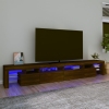 Mueble de TV con luces LED marrón roble 260x36,5x40 cm