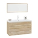 Conjunto de muebles de baño 3 piezas color roble Sonoma