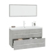 Conjunto de muebles de baño 3 piezas gris hormigón