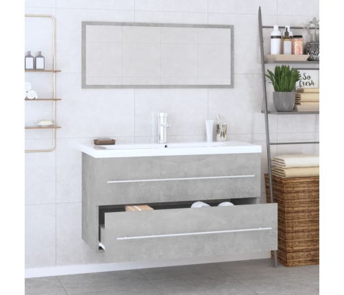 Conjunto de muebles de baño 3 piezas gris hormigón