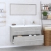 Conjunto de muebles de baño 3 piezas gris hormigón