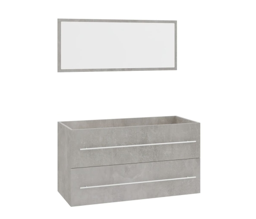 Conjunto de muebles de baño 3 piezas gris hormigón