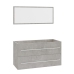 Conjunto de muebles de baño 3 piezas gris hormigón