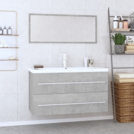 Conjunto de muebles de baño 3 piezas gris hormigón