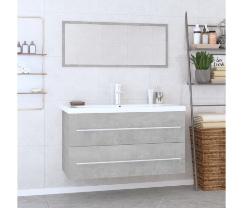 Conjunto de muebles de baño 3 piezas gris hormigón