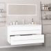 Conjunto de muebles de baño madera contrachapada blanco brillo