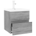 Mueble de baño con lavabo madera contrachapada gris Sonoma