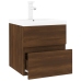 Mueble de baño con lavabo madera contrachapada marrón roble