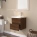 Mueble de baño con lavabo madera contrachapada marrón roble