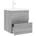 Mueble de baño con lavabo madera contrachapada gris Sonoma