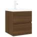 Mueble de baño con lavabo madera contrachapada marrón roble