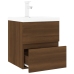 Mueble de baño con lavabo madera contrachapada marrón roble