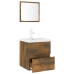 Set de muebles de baño madera contrachapada color roble ahumado