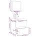 Set de muebles de baño madera contrachapada gris Sonoma