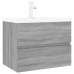 Mueble de baño con lavabo madera contrachapada gris Sonoma