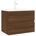 Mueble de baño con lavabo madera contrachapada marrón roble