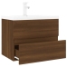 Mueble de baño con lavabo madera contrachapada marrón roble