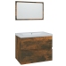 Set de muebles de baño madera contrachapada color roble ahumado