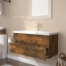 Mueble de baño con lavabo madera contrachapada roble ahumado