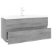 Mueble de baño con lavabo madera contrachapada gris Sonoma