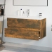 Mueble de baño con lavabo madera contrachapada roble ahumado