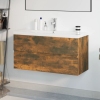 Mueble de baño con lavabo madera contrachapada roble ahumado