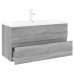 Mueble de baño con lavabo madera contrachapada gris Sonoma