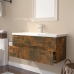 Mueble de baño con lavabo madera contrachapada roble ahumado