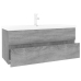 Mueble de baño con lavabo madera contrachapada gris Sonoma