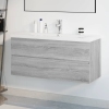 Mueble de baño con lavabo madera contrachapada gris Sonoma