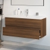 Mueble de baño con lavabo madera contrachapada marrón roble