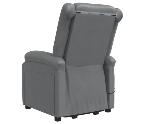 Sillón de masaje elevable cuero sintético gris