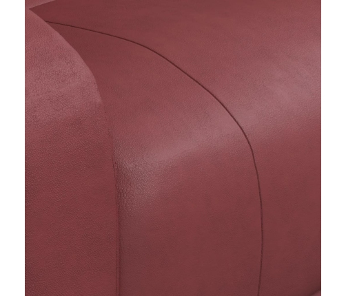 Sillón de masaje elevable cuero sintético rojo tinto