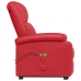 Sillón de masaje elevable cuero sintético rojo