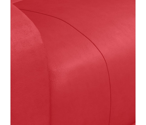 Sillón de masaje elevable cuero sintético rojo