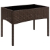 Set muebles de jardín 4 piezas y cojines ratán sintético marrón