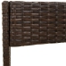 Set muebles de jardín 4 piezas y cojines ratán sintético marrón