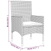 Set de muebles de jardín 4 pzas y cojines ratán sintético gris