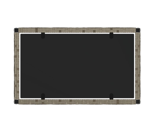 Set de muebles de jardín 4 pzas y cojines ratán sintético gris