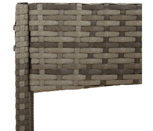 Set de muebles de jardín 4 pzas y cojines ratán sintético gris
