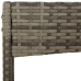 Set de muebles de jardín 4 pzas y cojines ratán sintético gris